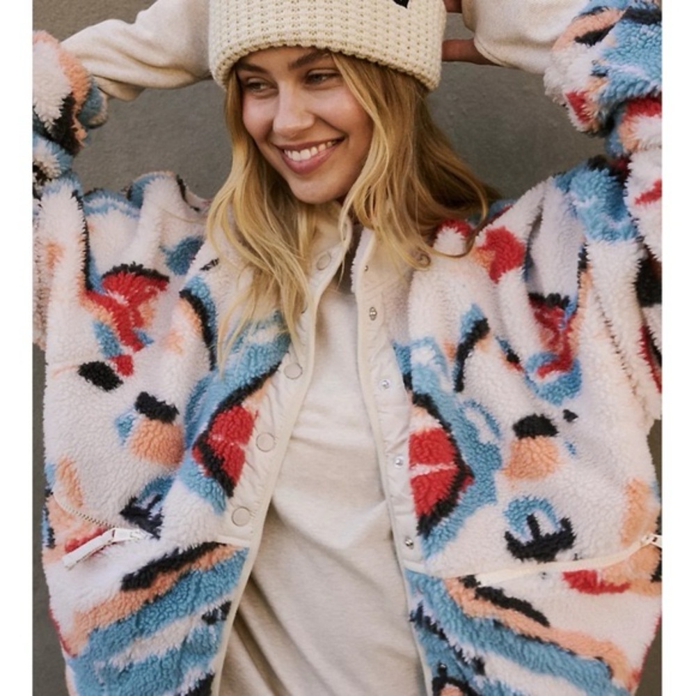 Free People Movement Hit The Slopes fleece jacket oversized like new